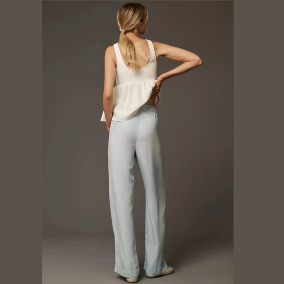 NWT Anthropologie + Cloth & Stone Pleated Wide-Leg Pants - Picture 4 of 8